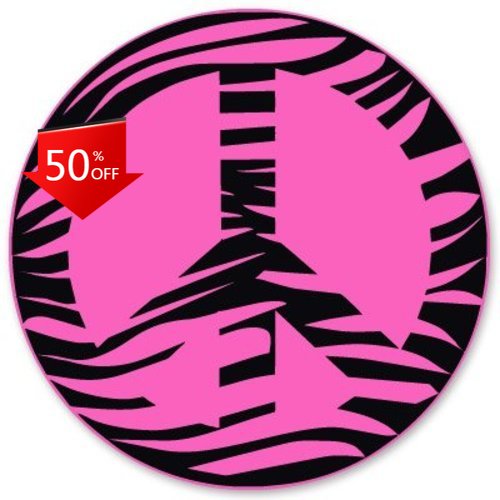 Laptop Unique Accessories - 얼룩말 평화 핑크 레트로 노트북 트럭