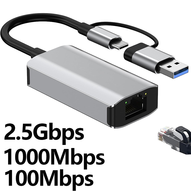 Laptop Accessories And Gadgets - 2.5G(2500Mbps) USB 3.0 Type-C to RJ45