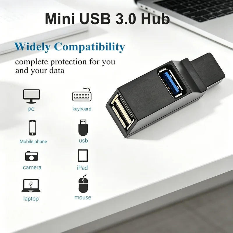 Laptop Accessories Usb - USB 3.0 2.0 회전식 3 포트