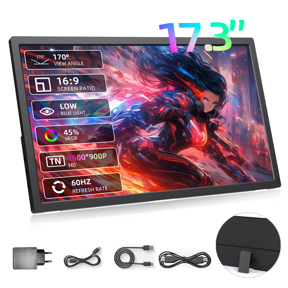 Xbox Laptop Accessories - 17.3인치 휴대용 모니터, 노트북, PC, 닌텐도