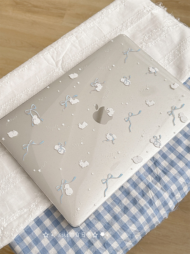 Apple Accessories Laptop - 인스 블루 보우 글리터 노트북 케이스