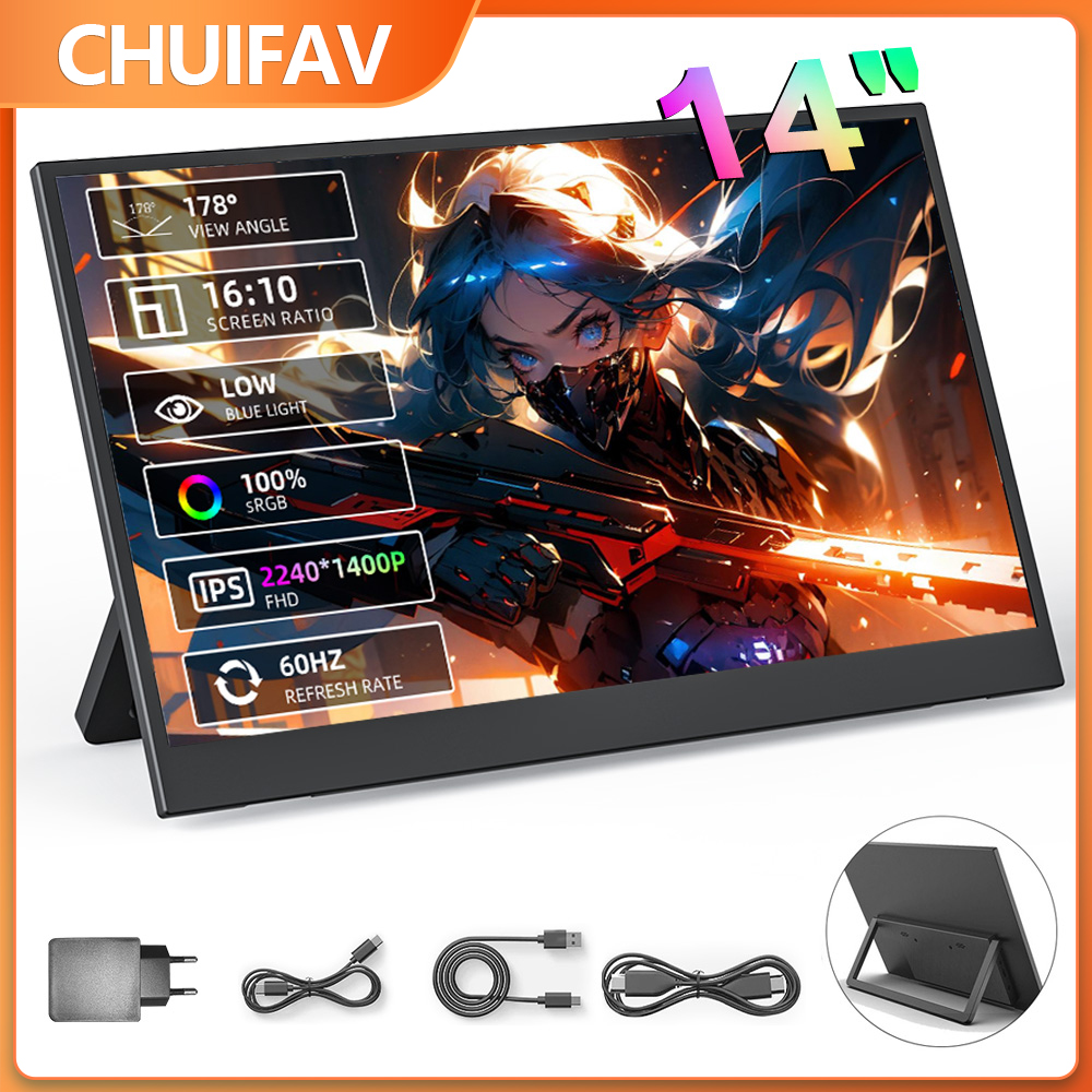 Xbox Laptop Accessories - CHUIFAV 2560*1600 15.6인치 2.5K 휴대용 모니터