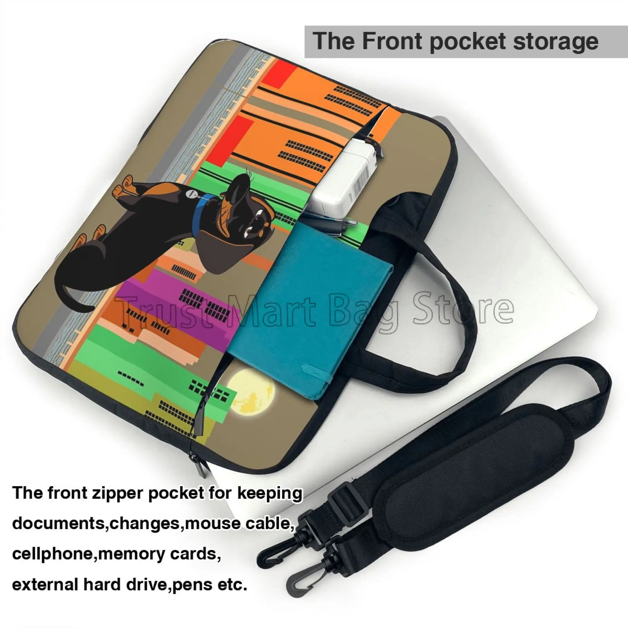 귀여운 닥스훈트 프린트 노트북 운반 가방 케이스 노트북 - Laptop Accessories Organizer Bag 리뷰 및 가격