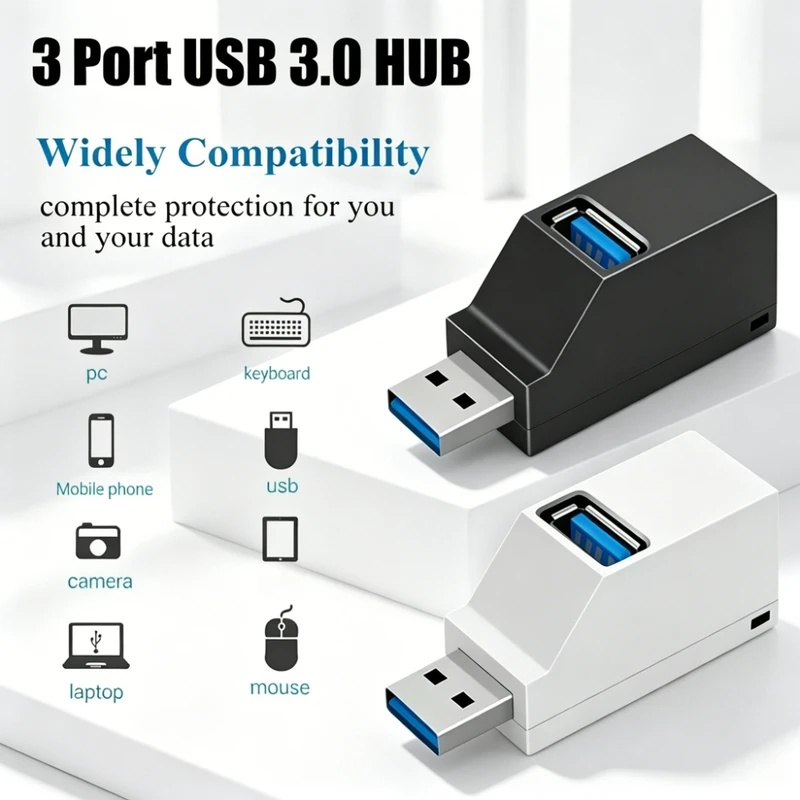 USB 3.0 2.0 회전식 3 포트 허브 분배기, P - Laptop Accessories Usb 리뷰 및 가격
