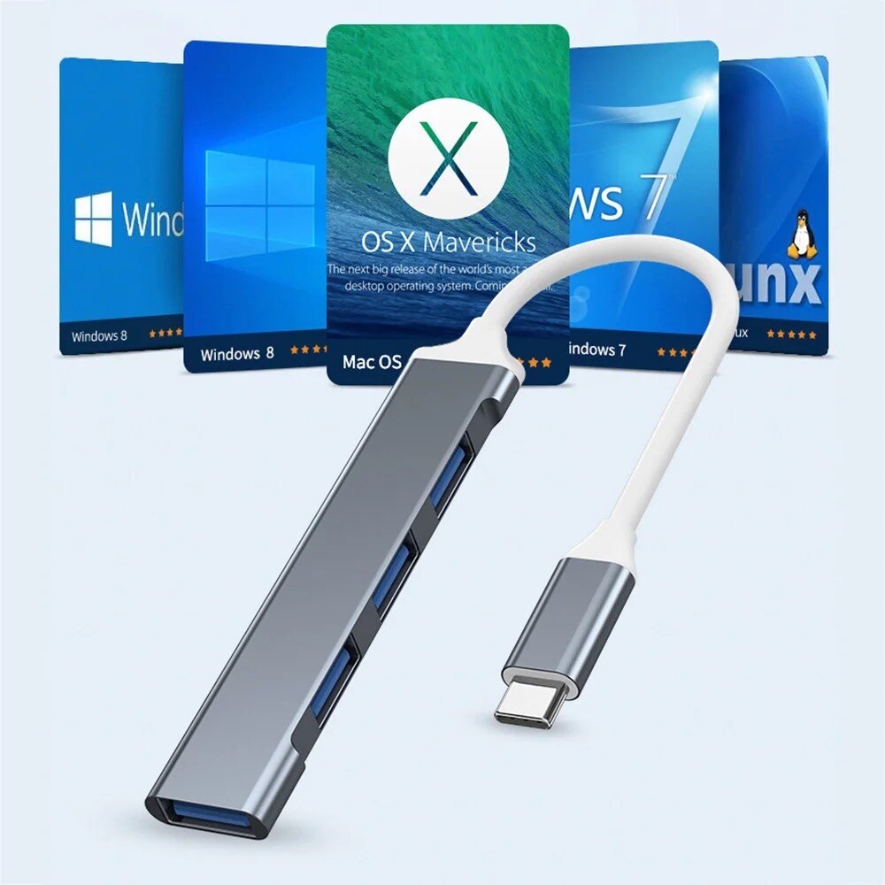 4포트 멀티 스플리터 USB 3.0 허브 타입 C 허브 - Laptop Accessories Usb 리뷰 및 가격