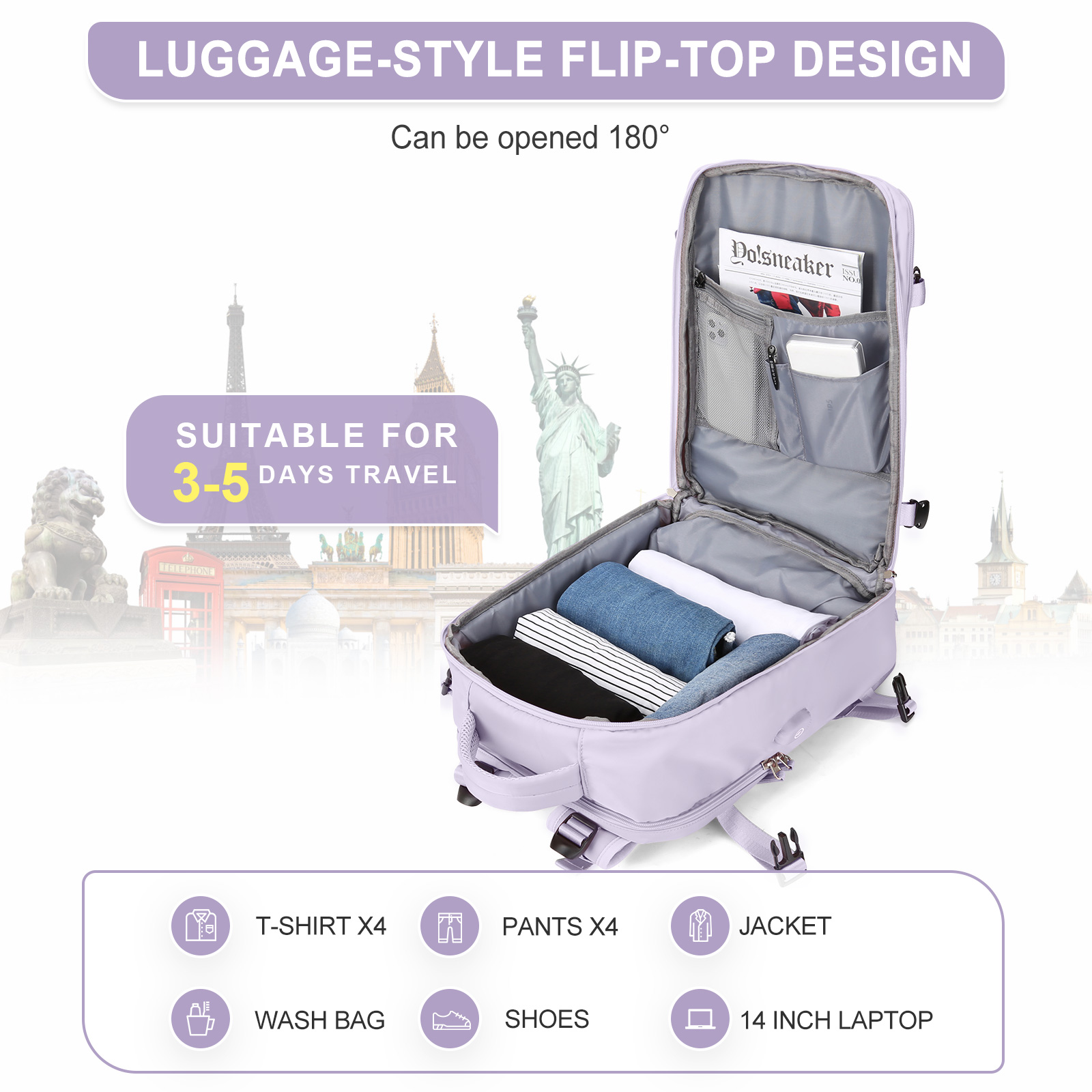여성용 여행용 백팩, 기내용 백팩, TSA 노트북 백팩 - Laptop Accessories Organizer Bag 리뷰 및 가격