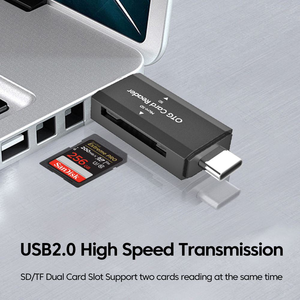 2 in 1 Type C SD TF 카드 리더기 USB - Laptop Accessories And Gadgets 리뷰 및 가격