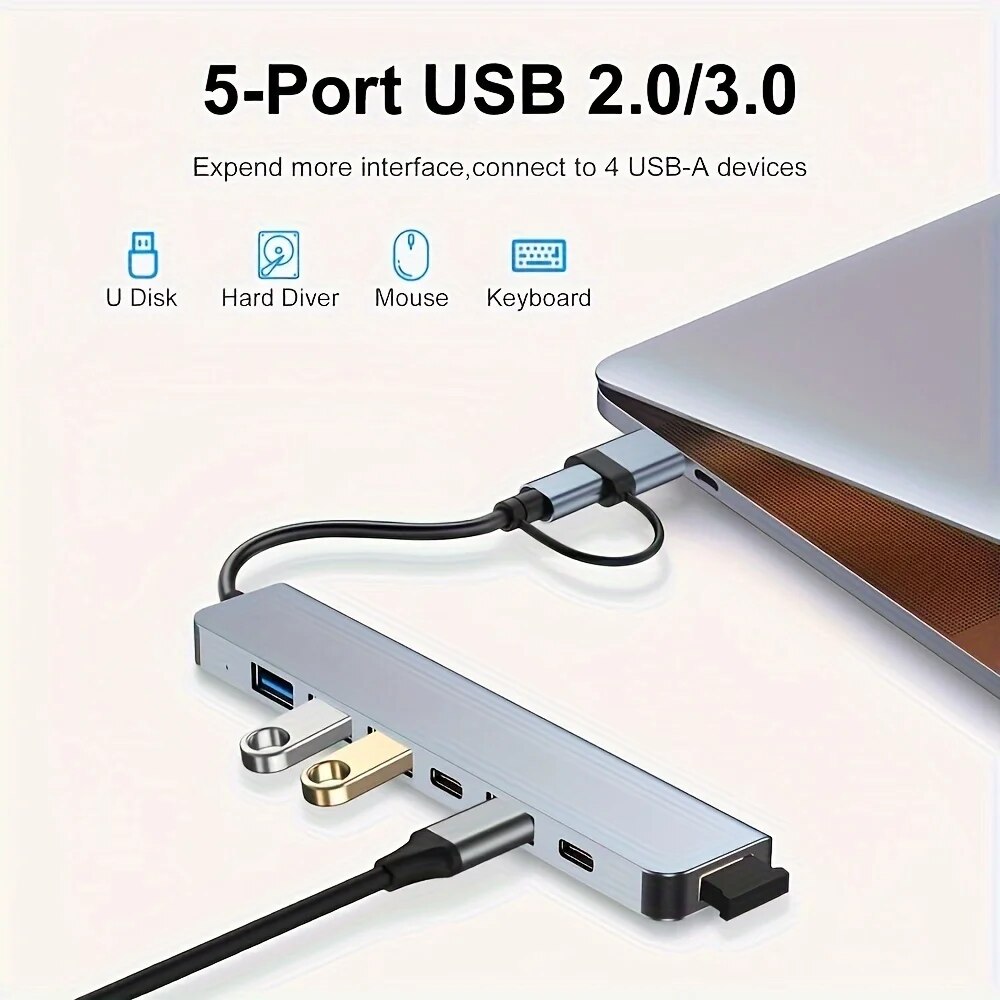 2 in 1 USB3.0 허브 7포트 타입 C 확장 스 - Laptop Accessories And Gadgets 리뷰 및 가격
