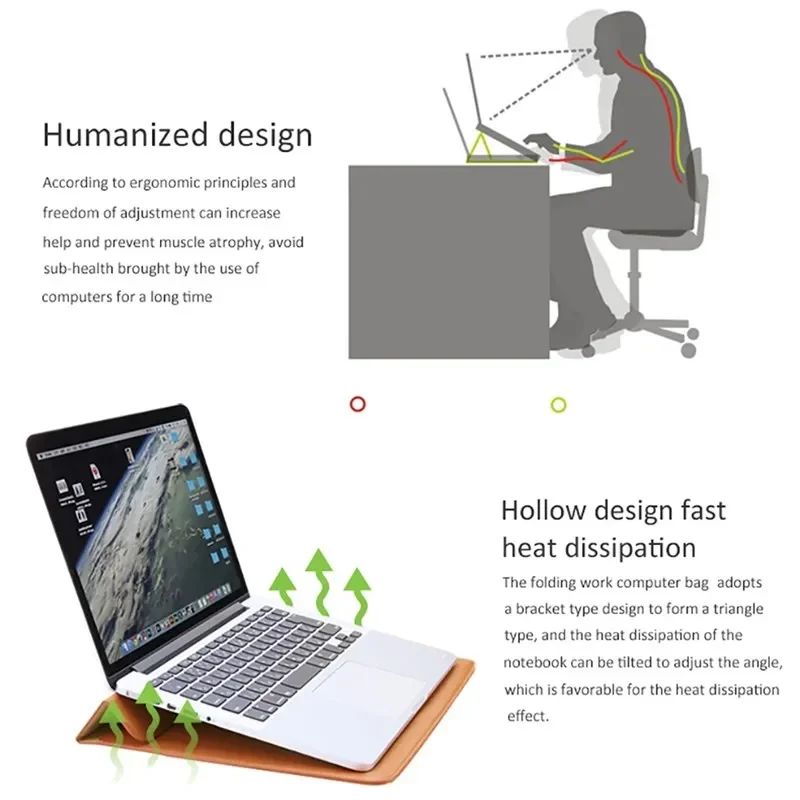 PU 가죽 스탠드 노트북 노트북 커버 케이스 슬리브 백 - Apple Accessories Laptop 리뷰 및 가격