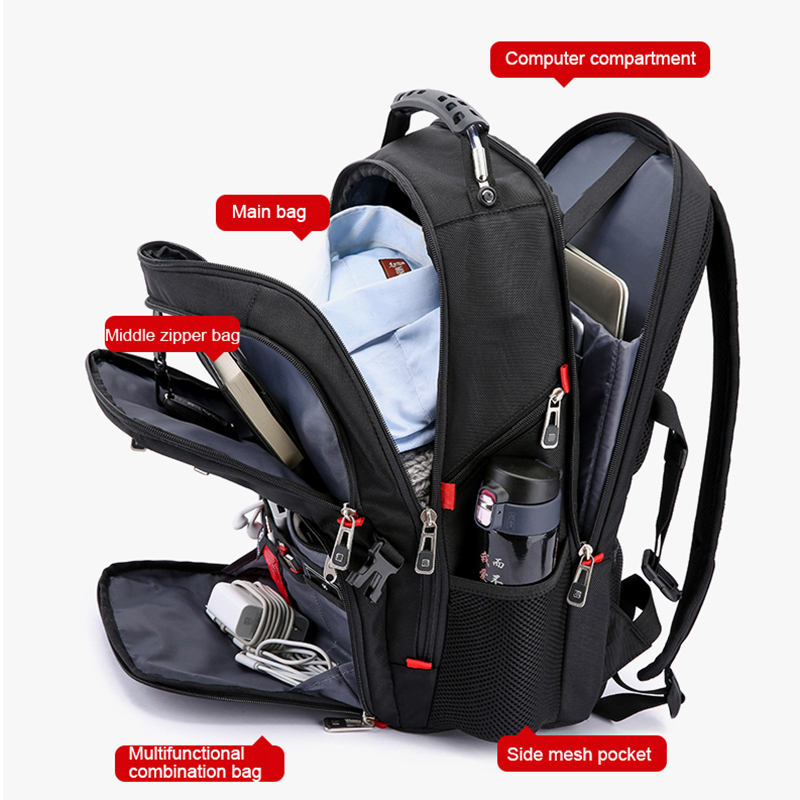 방수 남성용 스위스 백팩 15.6/17인치 노트북 백팩 - Laptop Accessories Organizer Bag 리뷰 및 가격