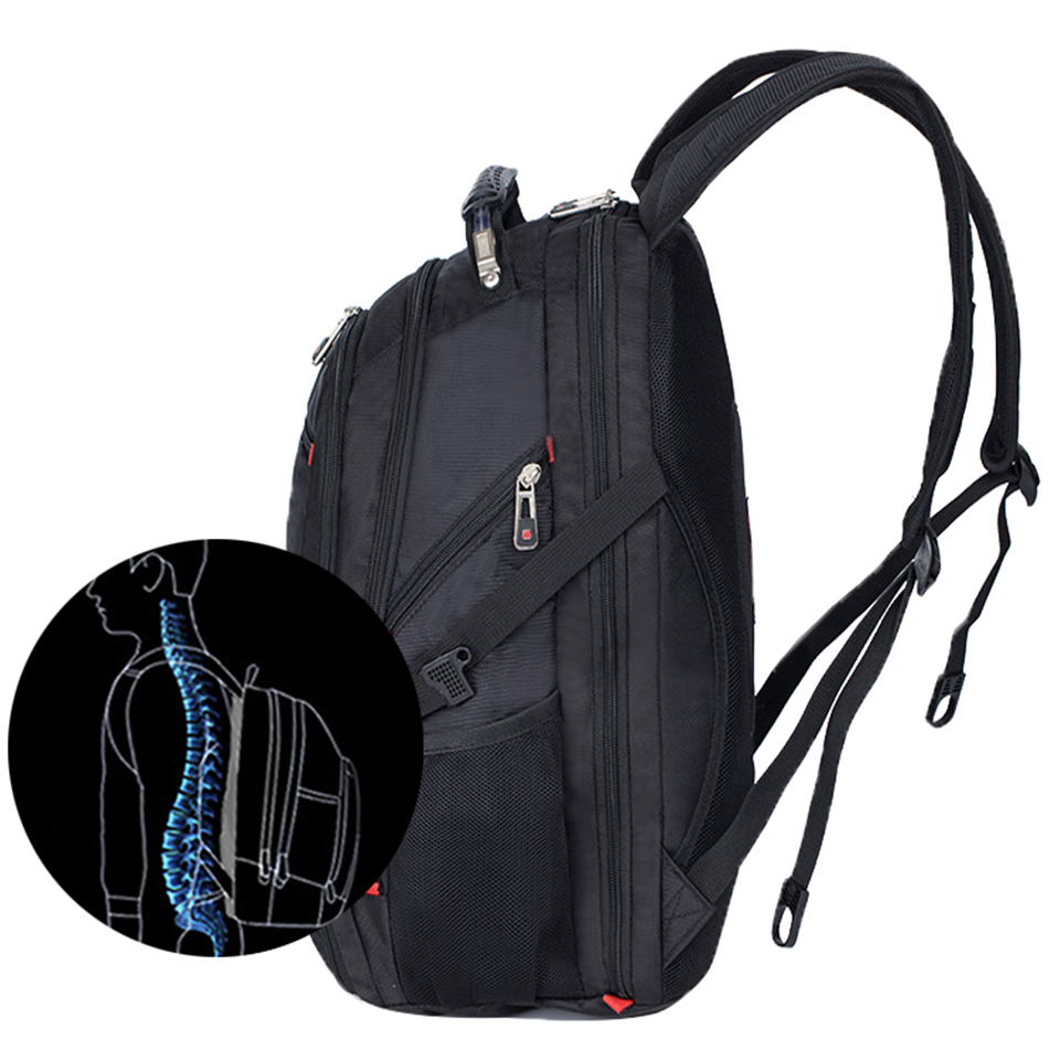 방수 남성용 스위스 백팩 15.6/17인치 노트북 백팩 - Laptop Accessories Organizer Bag 리뷰 및 가격